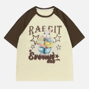 Rabbit Patchwork Star Graphic Tee